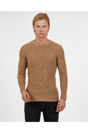 Slim Fit Örme Pamuk Triko Kazak Tüylenmez Şık Dar Kesim Bisiklet Yaka Kazak