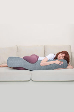 XPERMATE Sarılma Yastığı , Uyku Yastığı , Bacak Arası Yastığı Silindir 150x20 cm Gri 