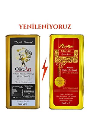  2024/2025 2X5 Lt Natürel Birinci Zeytinyağı, Soğuk Sıkım, Filtresiz