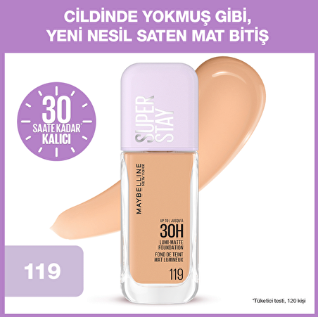 Maybelline New York Super Stay Lumi Matte Fondöten - 119