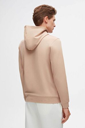 Ds Damat Relaxed Fit Bej Pamuklu Logo Baskılı Sweatshirt 8HCE2ORT01001 8HCE2ORT01001