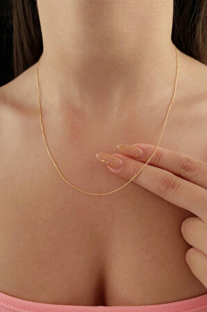 14 Ayar Altın Forse Zincir 1,00 mm (30F)