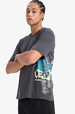 DeFactoFit NBA Boston Celtics Oversize Geniş Kalıp Bisiklet Yaka Kısa Kollu Tişört E0130AX25SPAR231