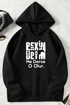 Beyim Ne Derse O Olur Katlamalı Sweatshirt