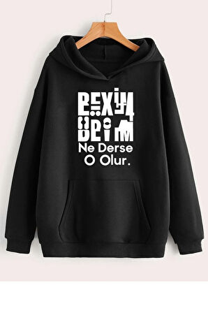 Beyim Ne Derse O Olur Katlamalı Sweatshirt