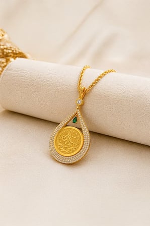 14 Ayar Hanedan Mührü Altın Kolye