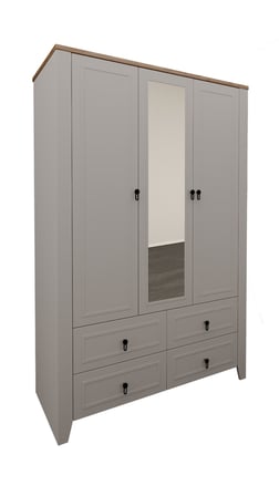 Craft Aynalı Dolap 3 Kapaklı (Çekmeceli)