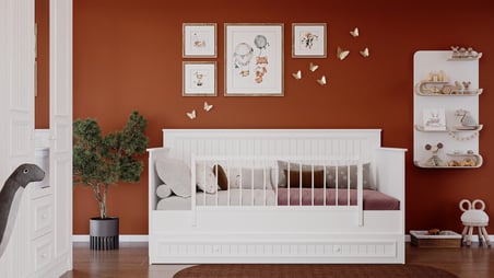 Lora Bebek Odası Takımı (3 Kapılı Dolap+bebe Karyola +Şifonyer+ayna )