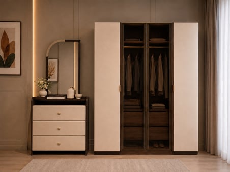 Mono Genç Odası (4 Kapılı Dolap+Karyola 100x200+Komodin+Çalışma Masası ve Üst Ünite+Kitaplık+Şifonyer+ayna )