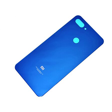 Mi 8 Lite Arka Kapak Batarya Pil Kapağı (Cam) Mavi