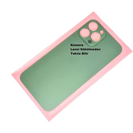 iPhone 13 Pro Arka Pil Batarya Cam Kapak Yeşil