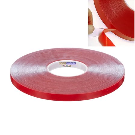 Silikon Çift Taraflı Montaj Bantı Şeffaf Tape 10mm x 33mt