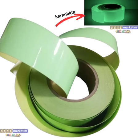Fosforlu (fotolümen) Şerit Bant Folyo-lümen Folyo 5cm X 5m