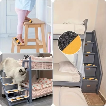 Merdiven Kaydırmaz Bant 5cm X 25m Merdiven Kaymaz Sarı Siyah