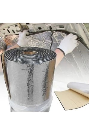 Oto Karavan Ev Ses Akustik 6mm 50cmx100cm (0,50M2) Folyolu Yapışkanlı Kauçuk Yalıtım