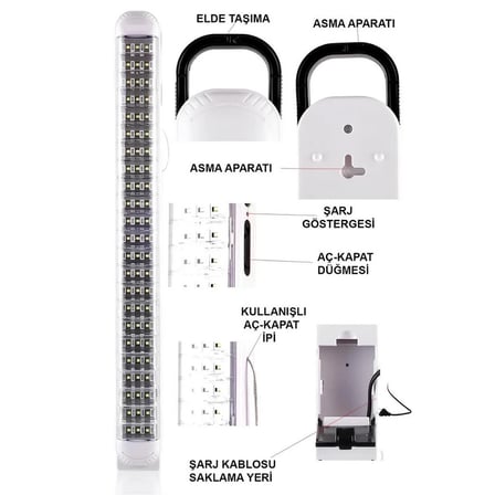 Ledpoint Lp-6069 Akülü 69 Led Şarjlı Işıldak