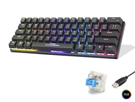 Mekanik Mini Klavye Blue Switch Rgb - Siyah G509B
