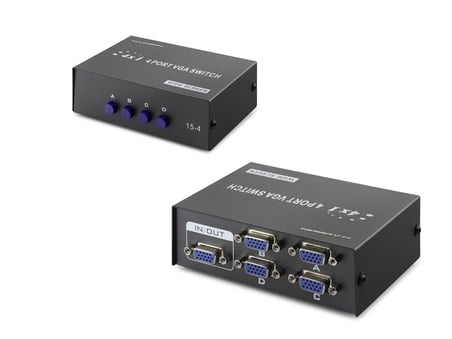 Vga Switch 4 In 1 Out 54 Mhz - Siyah HDX1329
