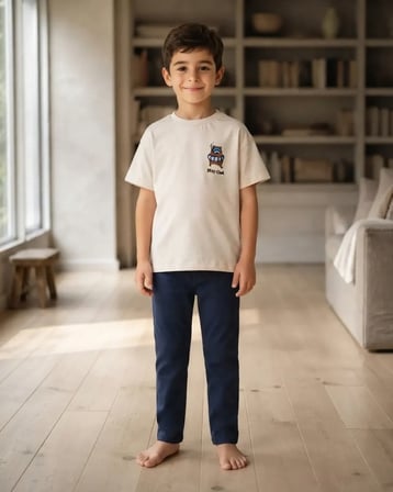 Erkek Çocuk Açık Bej Suprem Stay Cool Baskılı Tişört