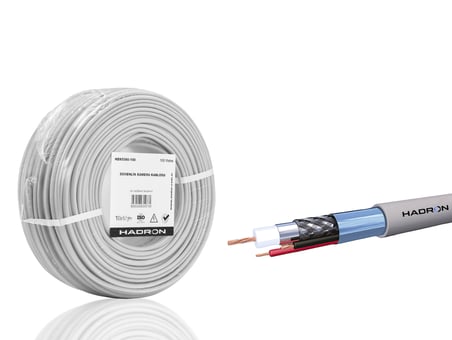 Cctv Kablo Mini Coax Eco Cca 2X0.50 Mm 100 M - Gri HDX5580-100