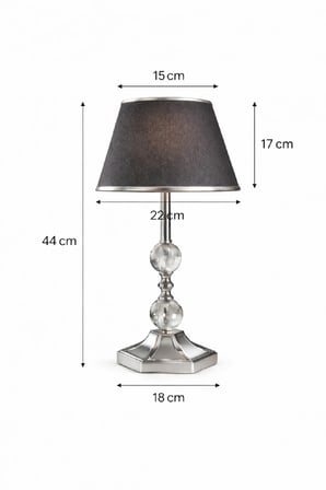 H SERİSİ altıgen ayaklı AYAKLI MASA ABAJURU METAL AYAK KUMAŞ BAŞLIK DEKORATİF AYDINLATMA