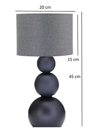 2 Adet Damla Masa Lambası Kumaş Başlık Metal Ayak Gece Aydınlatma Yatak Başı Işık