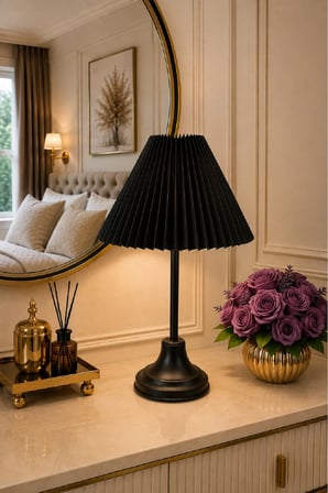 pileli metal masa abajuru gece lambası yatak odası lambası modern dekoratif abajur