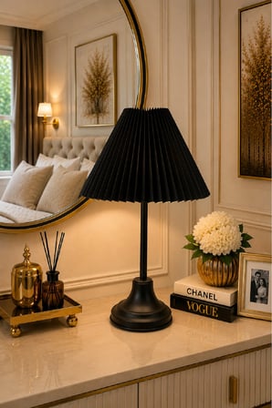 pileli metal masa abajuru gece lambası yatak odası lambası modern dekoratif abajur