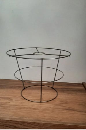 Abajur Ve Avize Teli 3 Katlı Metal Iskelet 30*25*20 Yükseklik : 21 Cm