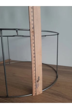 Hobi Abajur Ve Lambader Teli Çemberi 40 Cm Çap 20 Cm Yükseklik Büyük Boy