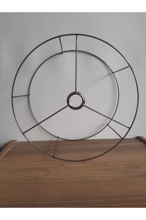 Hobi Abajur Ve Lambader Teli Çemberi 40 Cm Çap 20 Cm Yükseklik Büyük Boy