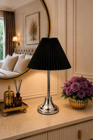pileli metal masa abajuru gece lambası yatak odası lambası modern dekoratif abajur