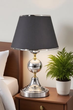 D SERİSİ MASA ABAJURU METAL AYAK KUMAŞ BAŞLIK DEKORATİF AYDINLATMA GEÇE LAMBASI