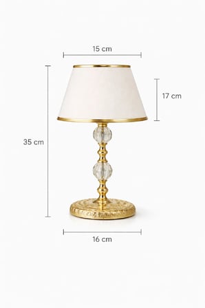 E SERSİ ROSE GOLD AYAKLI KUMAŞ BAŞLIKLI MASA ABAJURU AYDINLATMA LAMBASI YATAK ODASI LAMBASI