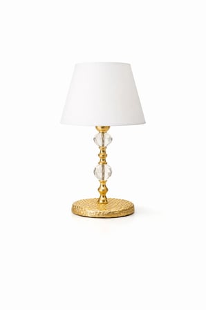 E SERSİ ROSE GOLD AYAKLI KUMAŞ BAŞLIKLI MASA ABAJURU AYDINLATMA LAMBASI YATAK ODASI LAMBASI