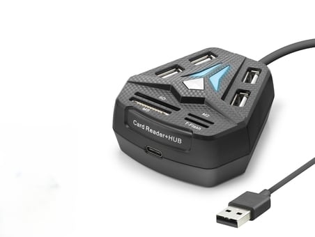 Usb Hub Kart Okuyucu 8 Port Siyah A068B