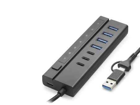 Usb Type-C 3.2 Gen1 Hub Anahtarlı 8 Port 5 Gbps Siyah HDX7062