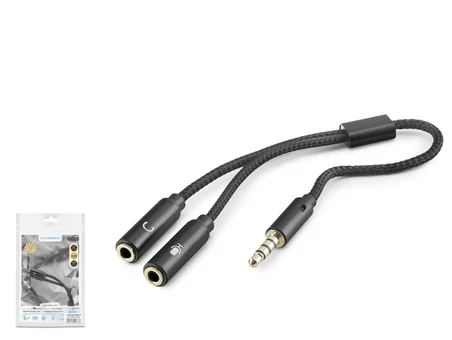 3.5Mm Mikrofon Ve Aux Ses Ayırıcı Adaptör Siyah HDX1083