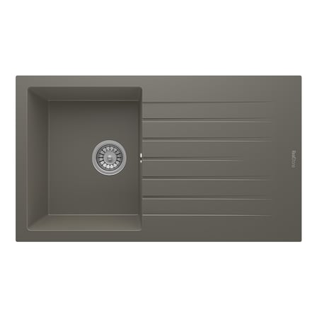 RealStone Troya 86 P004 Granit Evye 860x500 mm Tek Göz Damlalıklı Mutfak Evyesi - RealStone P004 Troya 86 Gri