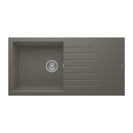 RealStone Laodikya 100 XL P015 Granit Evye 1000x500 mm Tek Göz Damlalıklı Mutfak Evyesi - RealStone P015 Laodikya 100 XL Gri