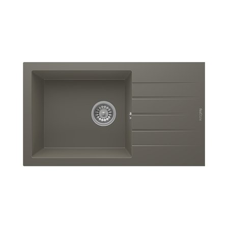 RealStone Assos 76 Xl P010 Granit Evye 760x435 mm Tek Göz Damlalıklı Mutfak Evyesi - RealStone P010 Assos 76 XL Gri