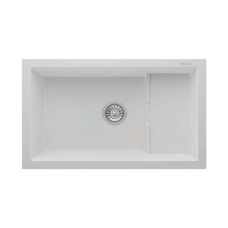 RealStone Patara P017 Granit Evye 770x460 mm Tek Göz Mutfak Evyesi - RealStone P017 Patara Beyaz