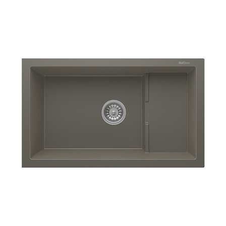 RealStone Patara P017 Granit Evye 770x460 mm Tek Göz Mutfak Evyesi - RealStone P017 Patara Gri