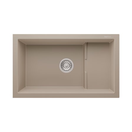 RealStone Patara P017 Granit Evye 770x460 mm Tek Göz Mutfak Evyesi - RealStone P017 Patara Cappuccino