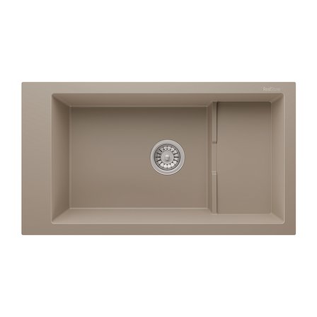 RealStone Knidos P023 Granit Evye 825x460 mm Tek Göz Mutfak Evyesi - RealStone P023 Knidos Cappuccino