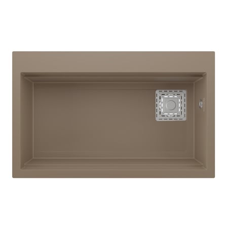 RealStone Likya Granit Evye 755x470 mm Fonksiyonel Mutfak Evyesi - Realstone Likya Cappuccino