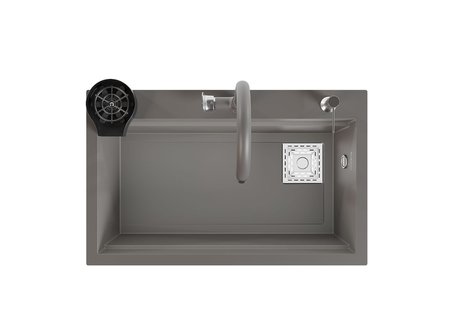 Realstone Hermes Akıllı Eviye - Şelale Akışlı ve Bardak Yıkamalı - Realstone Hermes Akıllı Eviye Gri