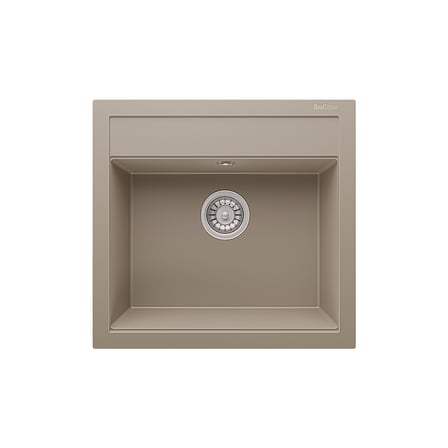 RealStone Olympos 56 K004 Granit Evye 560x500 mm Tek Göz Mutfak Evyesi - RealStone K004 Olympos 56 Cappuccino
