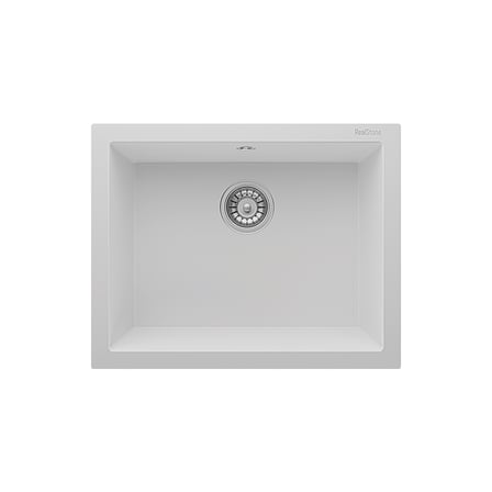 RealStone Gordion 60 K012 Granit Evye 600x500 mm Tek Göz Mutfak Evyesi - Realstone K012 Gordion 60 Beyaz