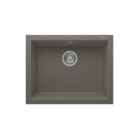 RealStone Gordion 60 K012 Granit Evye 600x500 mm Tek Göz Mutfak Evyesi - Realstone K012 Gordion 60 Gri